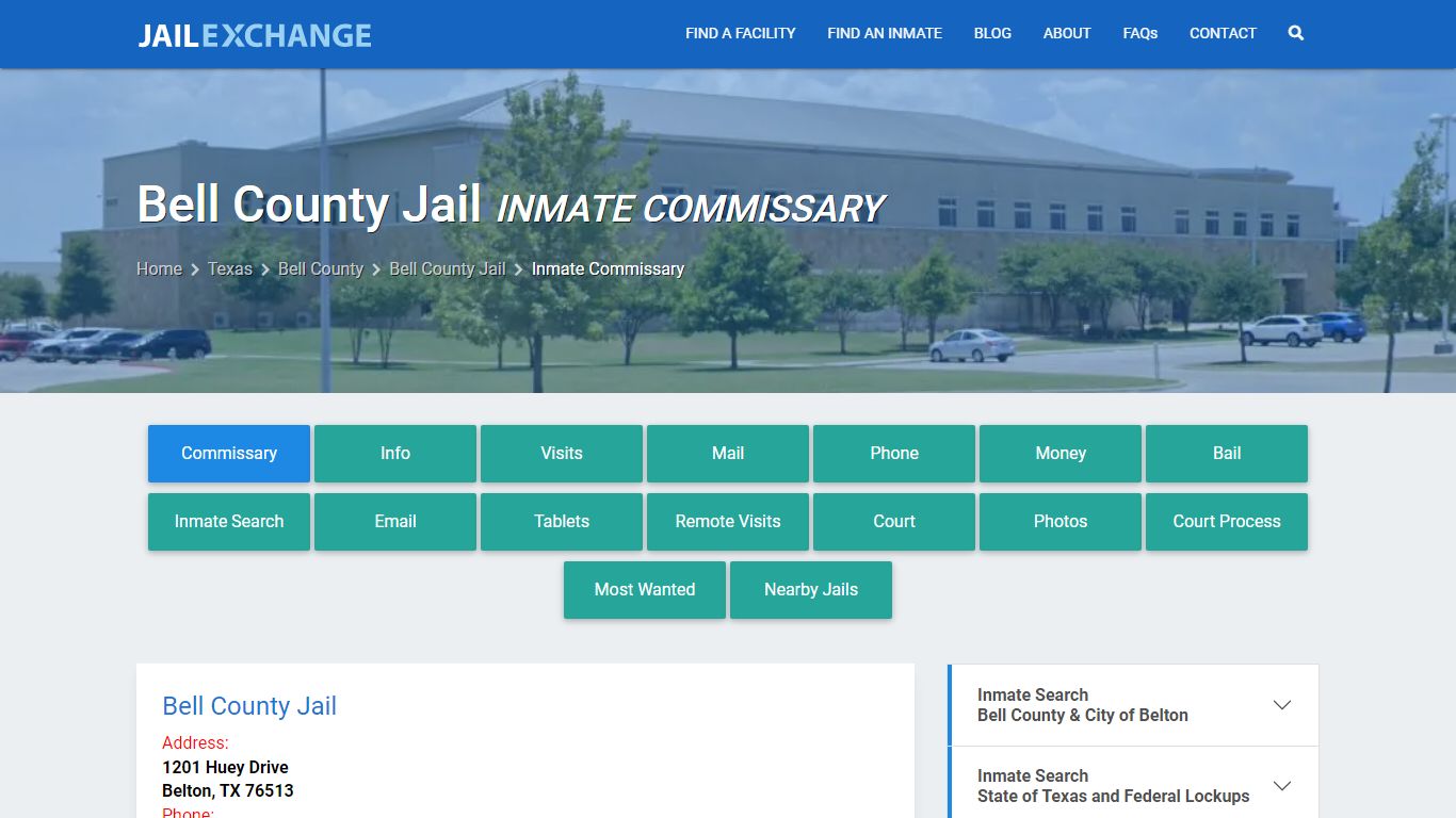 Bell County Jail Inmate Commissary - Jail Exchange